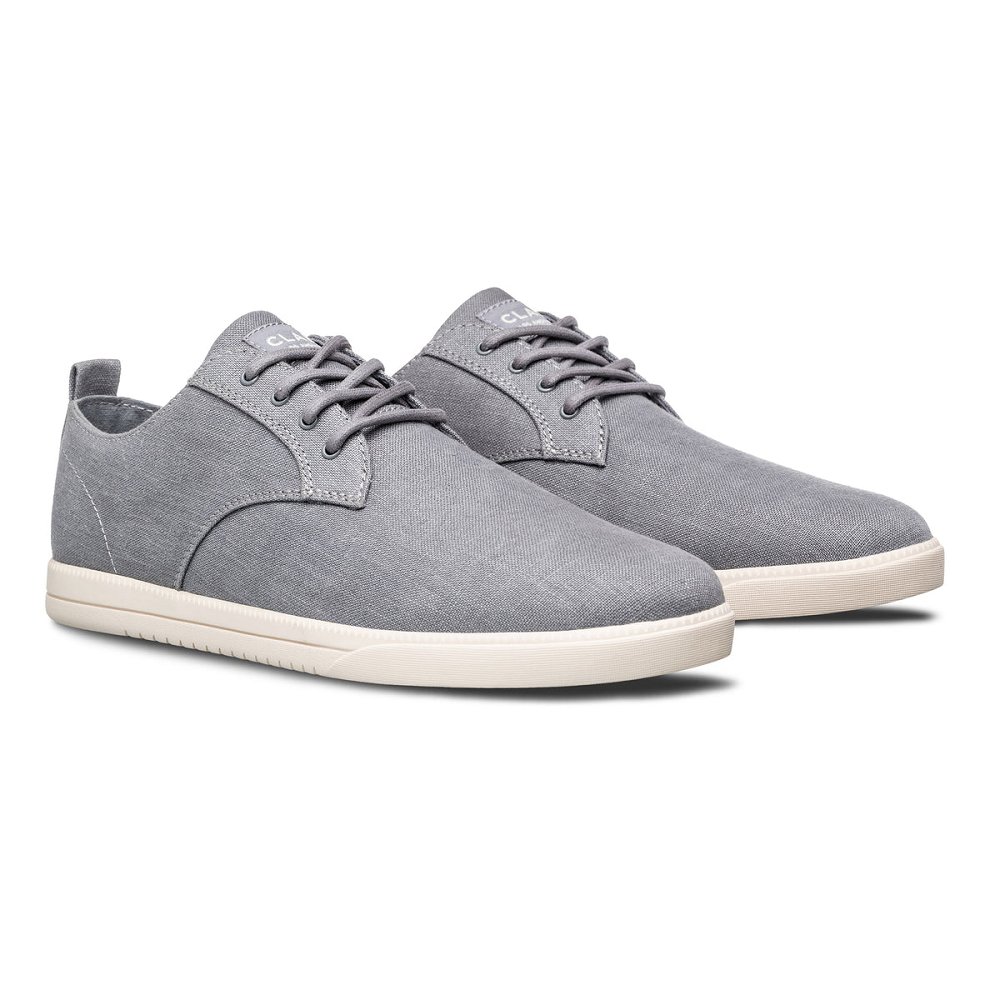 CLAE ELLINGTON TEXTILE Shoes Mens USA831-Z24 In Frost Grey Hemp